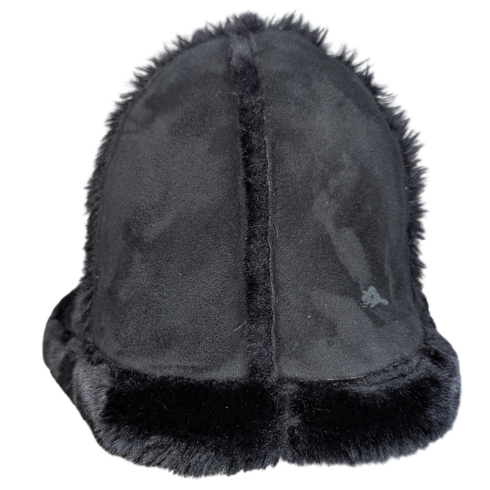 Roots Small Medium Black Ultra Suede Winter Bucket Hat